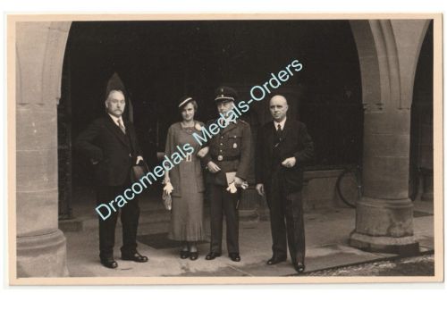 Germany WWII Photo German Waffen SS Officer SS-Oberfuehrer in Full Uniform, DRL Sports Badge