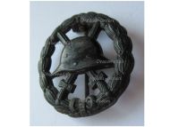 Germany WWI Black Wound Badge for the Army Iron Made (Magnetic) Cut Out Type