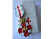 Greece Hellenic Red Cross Decoration of Honorary Distinction 1956 Gold Cross 2nd Class Boxed by Kelaides