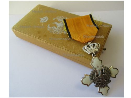 Greece WW2 Royal Order of the Phoenix Knight's Silver Cross King George II Issue 1935 1947 Boxed by Huguenin