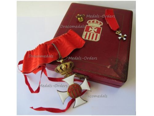 WWI Order Our Lady of Mercy Commander's Cross Boxed with Miniature & Lapel Pin by Johnson