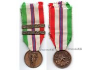 Italy WWII Commemorative Medal for the War of Liberation 1943 1945 with 2 Clasps 1945 1944 by Castelli