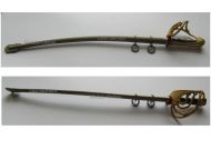 Italy WWI M1903 Officer's Sword Letter Opener with Lion Head Grip for the Bersaglieri Regiments MINI 