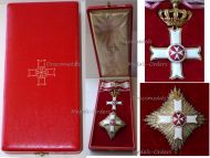 Maltese Sovereign Military Hospitaller Order of Saint John of Jerusalem Rhodes & Malta Grand Officer's Set of the Order of Merit (Order pro Merito Melitensi) Boxed by Cravanzola
