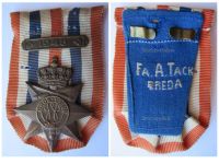 Netherlands WWII Cross for Order and Peace 1945 with Bar 1948 Mounted by Tack