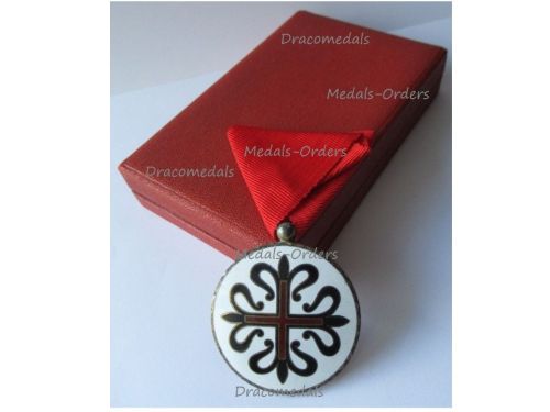 Spain WW2 Royal Military Order of Our Lady of Montesa Knight's Cross Boxed