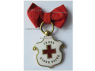 Spain WWI WWII Badge of the Spanish Red Cross for Female Members on Ladies Bow 1902 1945