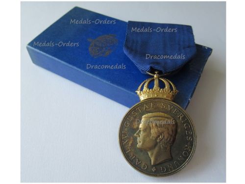 Sweden His Majesty The King’s Medal King Carl XVI Gustaf Gold Class 1976 by the Swedish Royal Mint Boxed