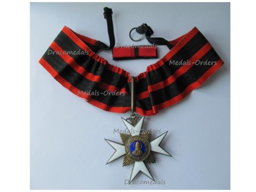 Vatican WWII Order of St Sylvester Commander's Cross by Tanfani & Bertarelli with Ribbon Bar