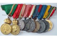 Austria Hungary Bulgaria WWI WWII Set of 9 Medals (Signum Laudis Merit Medal, Bravery Tapferkeit Bronze Class, Kaiser Karl's Cross of the Troops, Liberation of Transylvania, Upper Hungary, Pro Deo et Patria, Bulgarian WW1 Commemorative Medal)