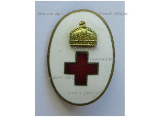Austria Hungary WWI Cap Badge Hungarian Red Cross Volunteers 1914 1918 2nd Type
