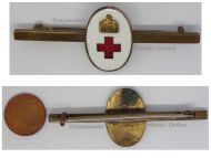 Austria Hungary WWI Hungarian Red Cross Volunteers Cap Badge Brooch 1914 1918