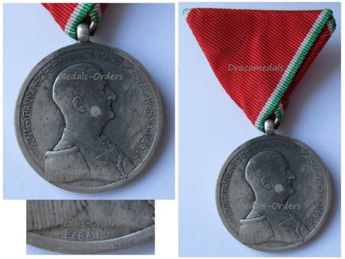 Hungary WWII Admiral Horthy's Silver Medal for Bravery 1939 1944 by Beran