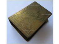 Britain WWI Trench Art Patriotic Matchbox Holder of the British Expeditionary Force for the Battles of Arras Loos Ypres Mons Marne Aisne 1914 1917